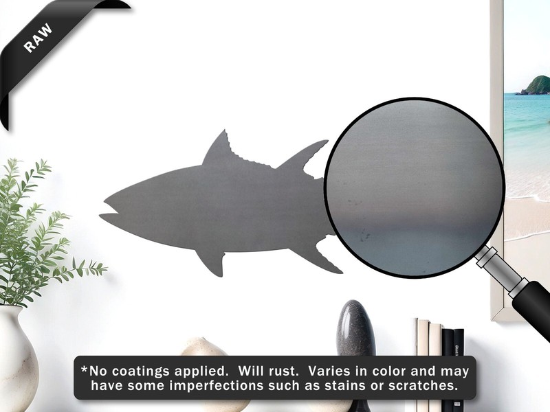 Tuna Fish Beach House Home Decor Metal Wall Art Ocean Nautical Marine Life Sign gallery