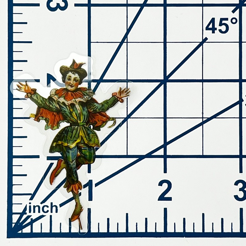 Victorian Theater Boy Vinyl Sticker Transparent Vintage Elf Style Stationery gallery