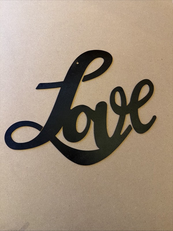 1ft x 9 Metal Cursive Love Sign Wall Decor