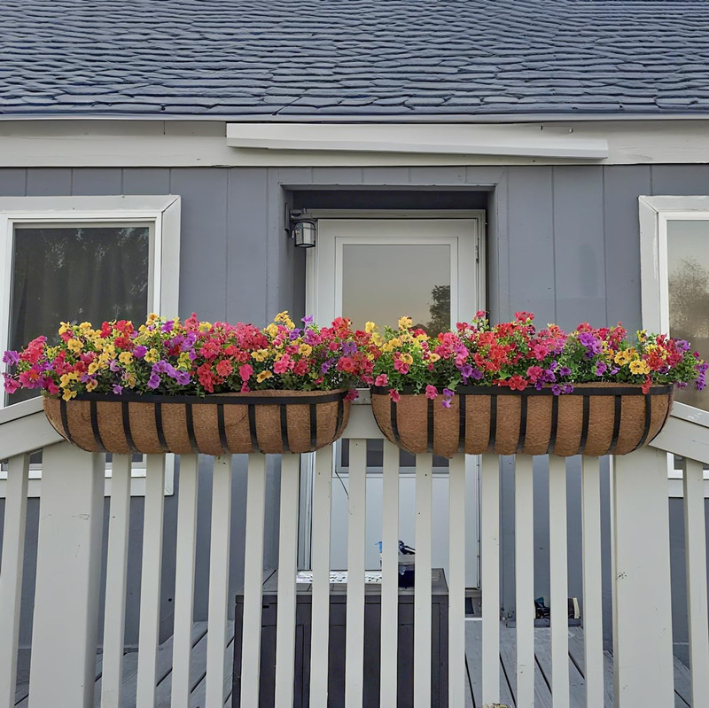 Artificial Flowers for Indoor & Outdoor Decoration - 6 Bundles Faux Daisies with gallery