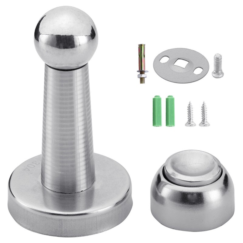 Magnetic Door Stopper Stainless Steel Wall & Floor Mount Holder for Home Office gallery