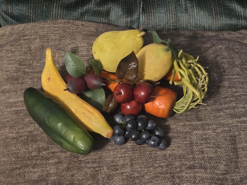Vintage Faux Fruit And Veggies (9) Lot