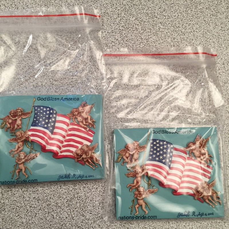 "God Bless America" 3D U.S. Flag Magnets Hand made gallery