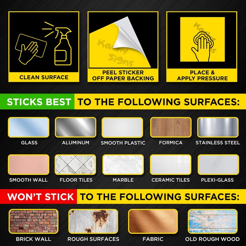 (Set of 4) No Soliciting Sticker Sign 6" x 6" - Durable Self Adhesive 4 Mil V... gallery
