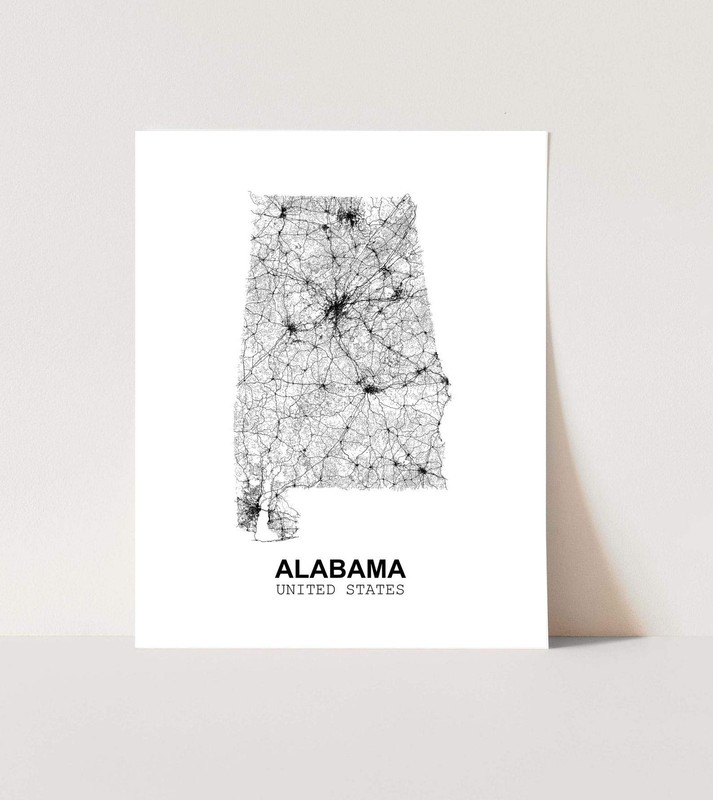 Eleville 11X14 Unframed Alabama United States 14"L x 11"W, Black and White gallery
