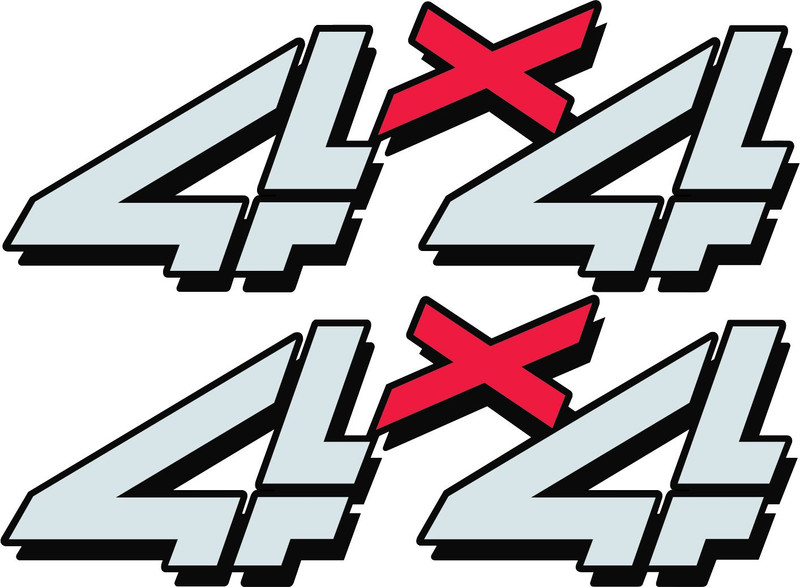 1998 - 2007 Vinylmark 4x4 Bedside Decals for Chevy GMC 4WD 1500 2500 Stickers