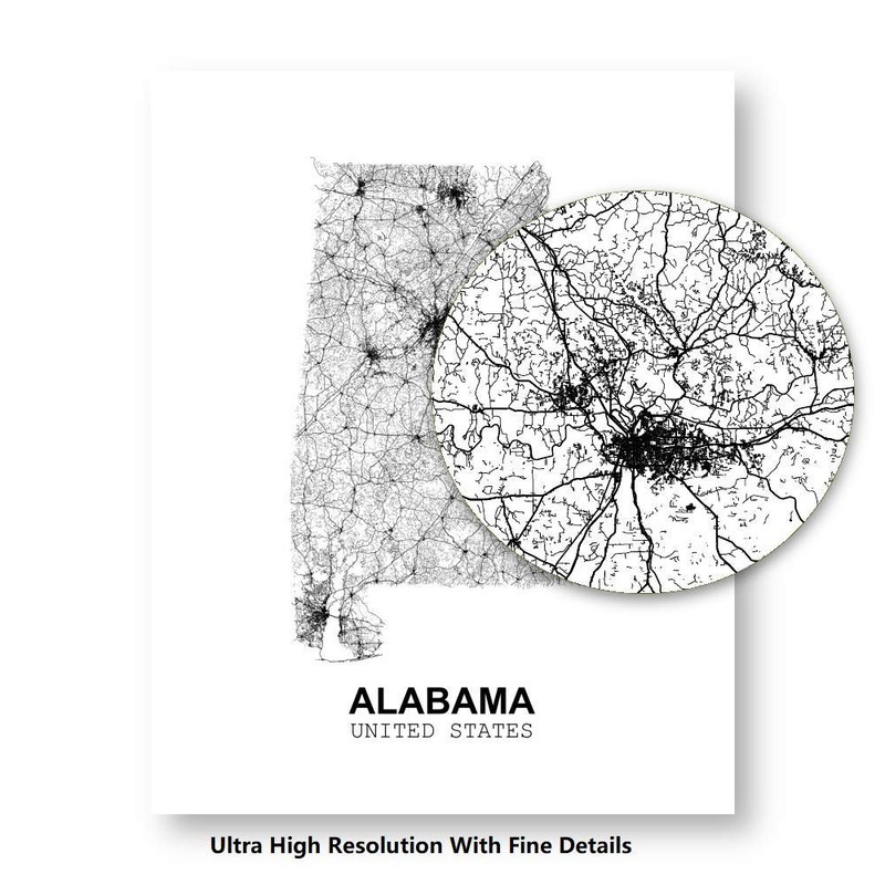 Eleville 11X14 Unframed Alabama United States 14"L x 11"W, Black and White gallery