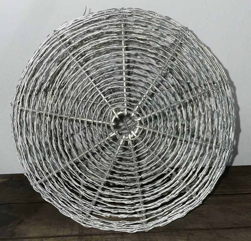 Rustic Metal Wire Woven Basket With Lid gallery