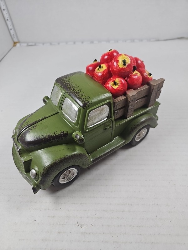 Fall Decor Green Truck Hauling Apples 2022 Hobby Lobby