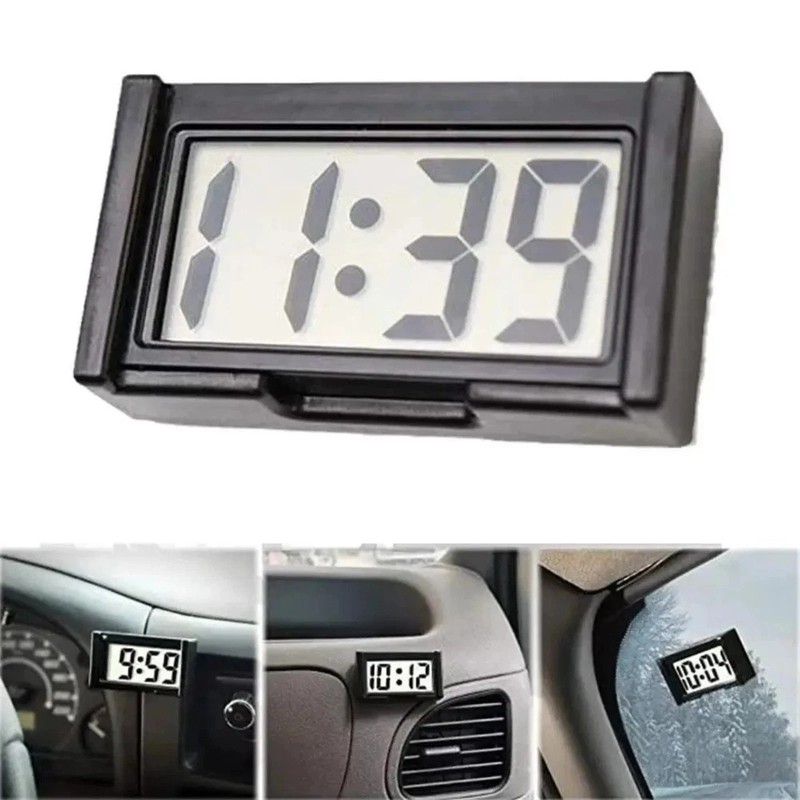 Portable Mini Car Dashboard Digital Clock for Vehicle Large LCD Time Screen
