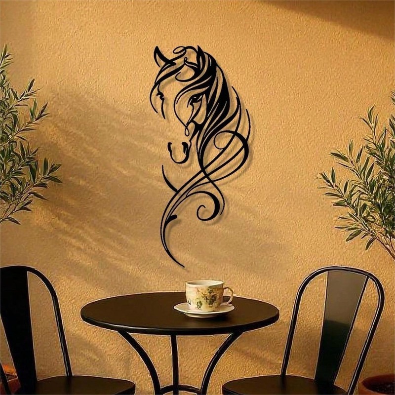 Vintage Industrial Metal Horse Wall Art for Living Room Office Bar Holiday Gift