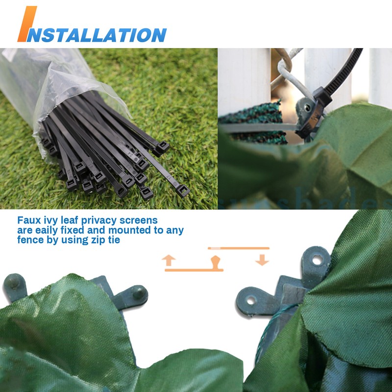 39in Artificial Faux Ivy Leaf Privacy Fence Screen Roll Home Yard Decor Hedge gallery