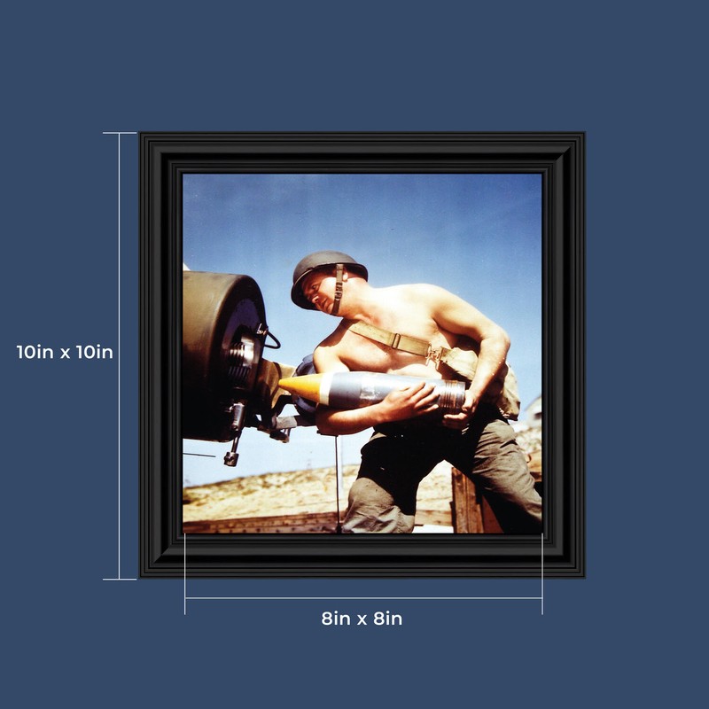 Patriotic Soldier, Men of Honor Framed, Military Image, 10x10 8523 gallery