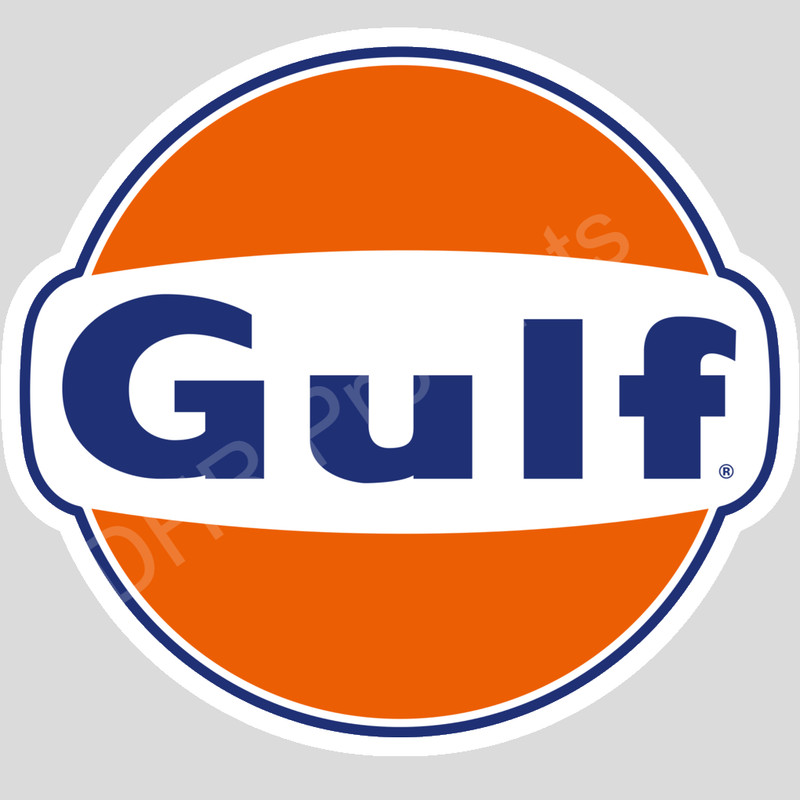 Gulf Racing Motor Oil Gas Gasoline Decal Sticker Car Truck Window Laptop 02