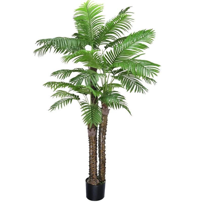 8FT Artificial Palm Tree Fake Phoenix Faux Outdoor Plant Pre Potted