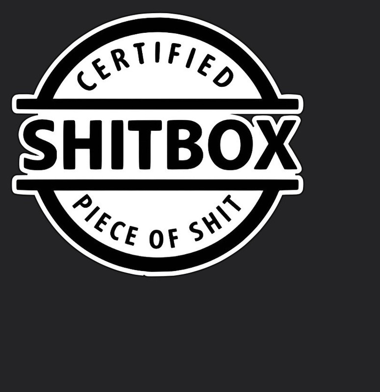 New 3” Wide Certified Shitbox Vinyl Decal Sticker For Cars Stanley Cups Glass