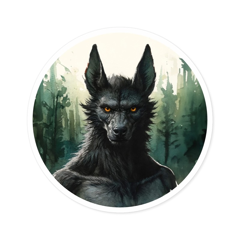 Dogman Stickers, IndoorOutdoor, Cryptid Memorabilia