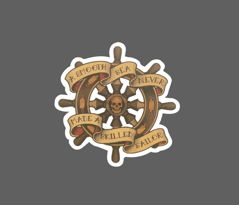 Skilled Sailor Sticker Smooth Sea Waterproof -Buy Any 4 For $1.75 EACH Storewide