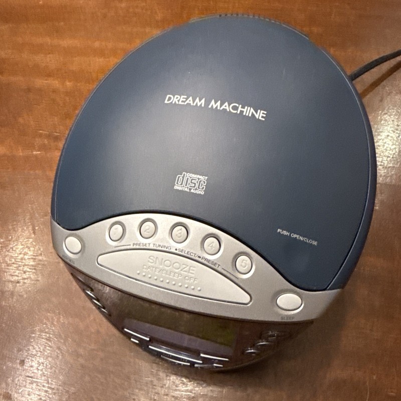 Sony Dream Machine ICF-CD843V AM FM Radio CD Player Alarm Clock Tested WORKING gallery