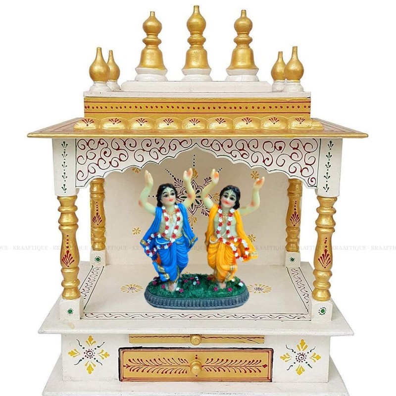 Handcrafted Marble Dancing Gaur Nitai Figurine Idol Statue gallery