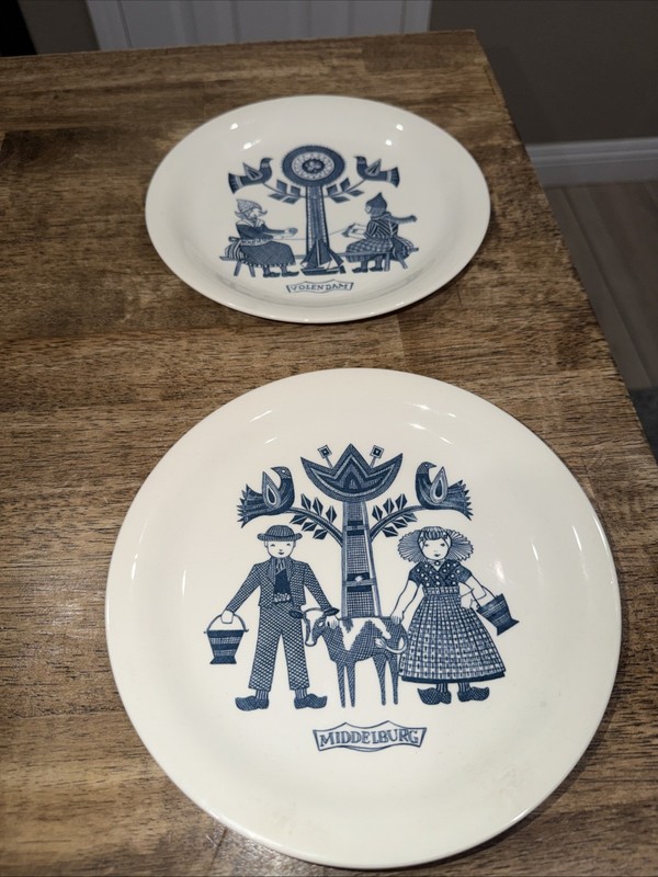 Vintage Royal Sphinx Staphurst Spakenburg Holland Plates Delft Type Dutch Plates