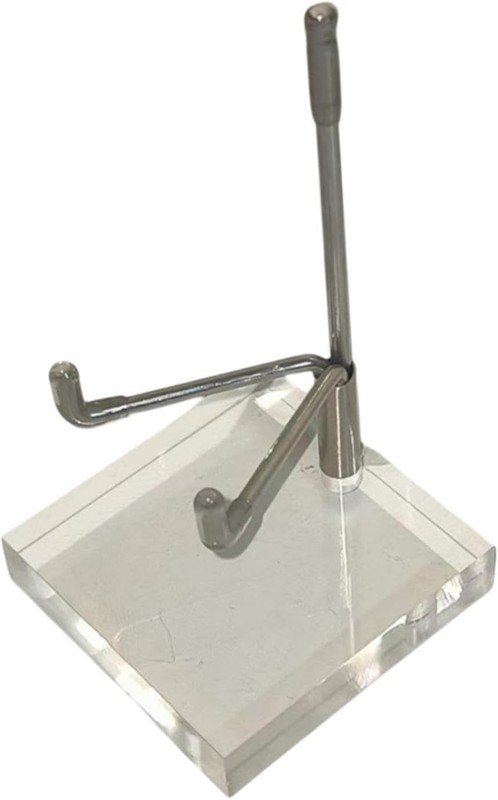 Adjustable Metal Arm Display Stand Easel w/Acrylic Base for Gemstones-Medium,3pk