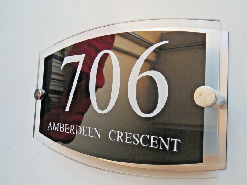 Personalised Contemporary House Signs Plaques Door Numbers 1 – 9999 Name Plate