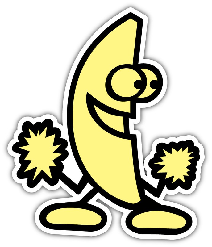 Funny Banana JDM Sticker Car Bumper Decal – 3”, 5” or 6”