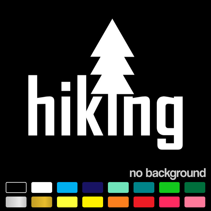 Hiking Adventure Decal Mountain Trail Nature Vinyl Sticker for Car Window Bottle