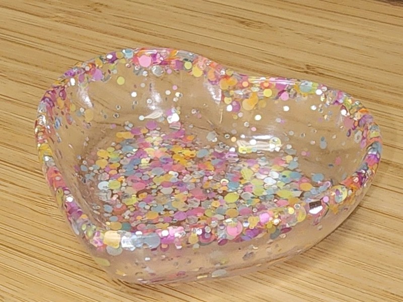 Resin Glitter Bowl Candy Dish Trinket Bowl