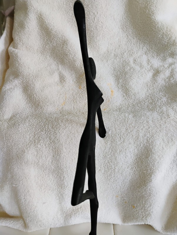 MCM Bronze Brass Dancer Sculpture Female Figure Ballerina Vintage India gallery