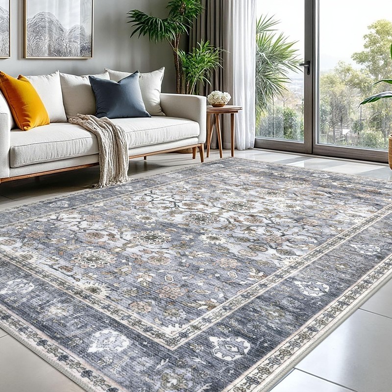 KUTA 8×10 Area Rugs for Living Room, Washable Large Rug for Bedroom 8ft x 10f…