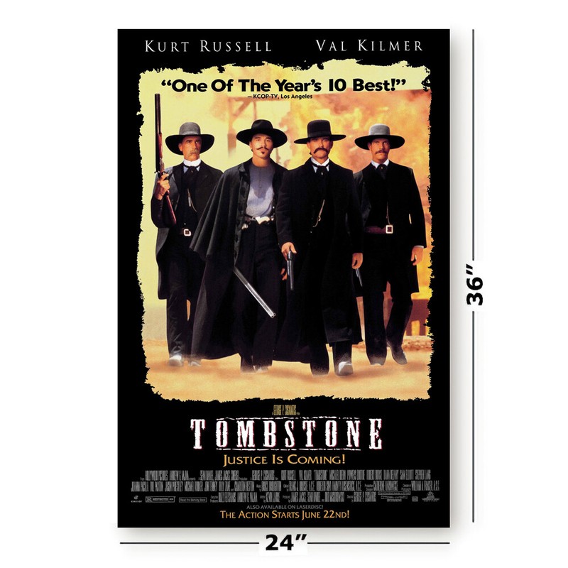 Tombstone - Movie Poster (Regular Style - Black Version) (Size: 24" X 36") gallery