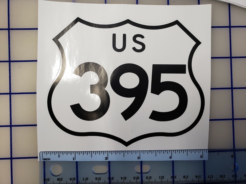 US Route 395 Sticker Decal R1036 Highway Sign Road Sign
