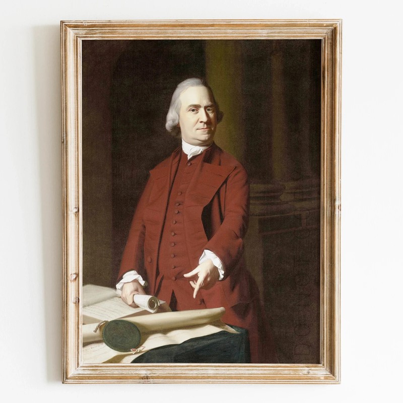 Samuel Adams Portrait USA America History Wall Art Poster Print