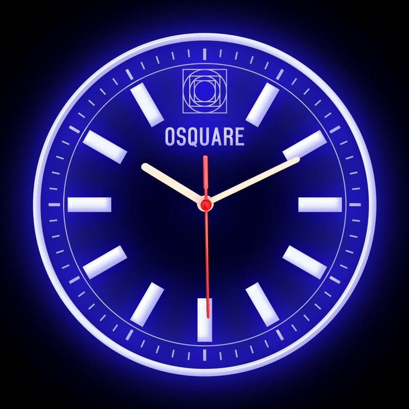 OSQUARE Minimalism North European Modern Interior Design Flexible Neon Clock 10″