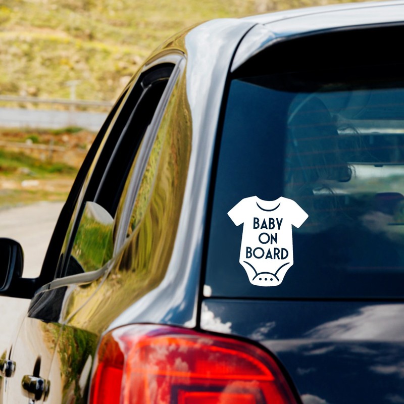 Cute Baby on board Vinyl Decal Sticker Car Truck Window Laptop Jumpsuit