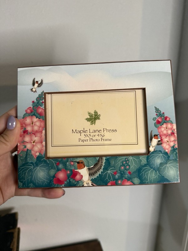 Maple Lane Press Hummingbirds Flowers ￼paper Photo Frame Picture 3×5 Or 4×6