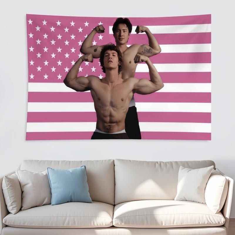 Vintage Heated Rivalry Tapestry, Retro Game Day Flag, Sports Aesthetic Wall Dec