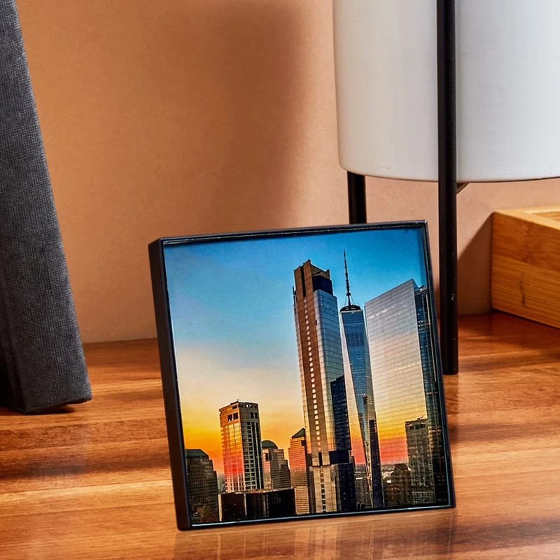 (6 pack) Mainstays – 4x4 Picture Frame – Black Front Loading Wall or Tabletop Ph gallery