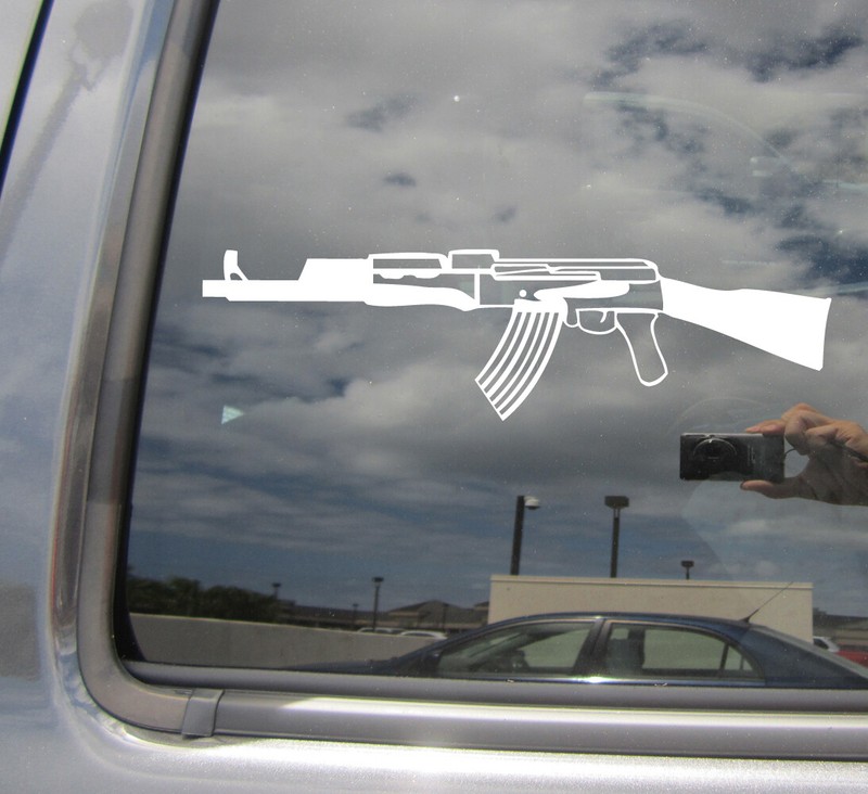 AK47 Kalashnikov Rifle – Auto Window High Quality Vinyl Decal Sticker 09022