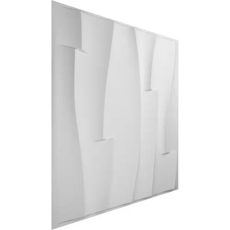 19-5/8"W X 19-5/8"H Brick Wave Endurawall Decorative 3D Wall Panel, White, (50-P gallery