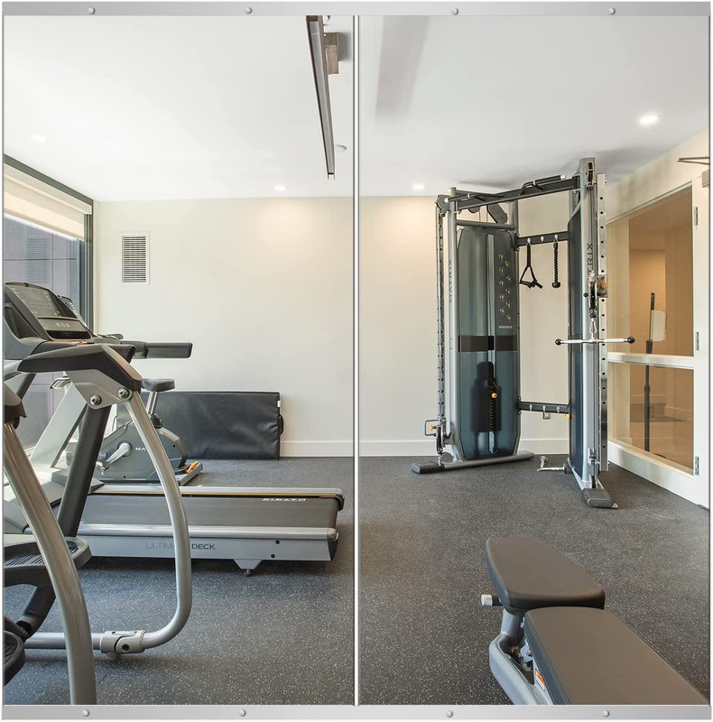 Frameless Wall Mirror Set – 48″x24″ for Home Gym, Yoga, and More