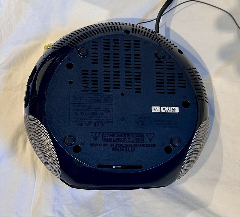 Sony Dream Machine Psyc ICF-CD831 CD Alarm Clock Radio navy gallery