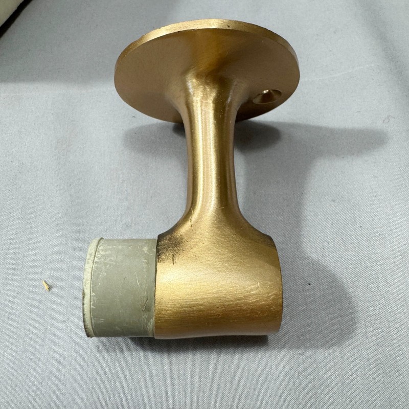 Vintage Quality Hardware No 144 Door Stop Brass Mid Century Wall Mount MCM gallery