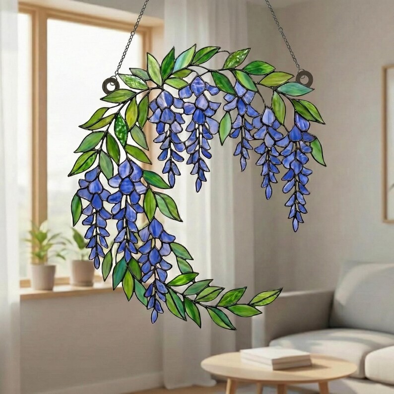 Wisteria Purple Flower Suncatcher Acrylic Window Decor gallery