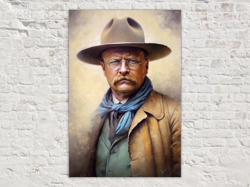 Theodore Roosevelt Portrait Gallery Canvas Wall Art Living Room Decor