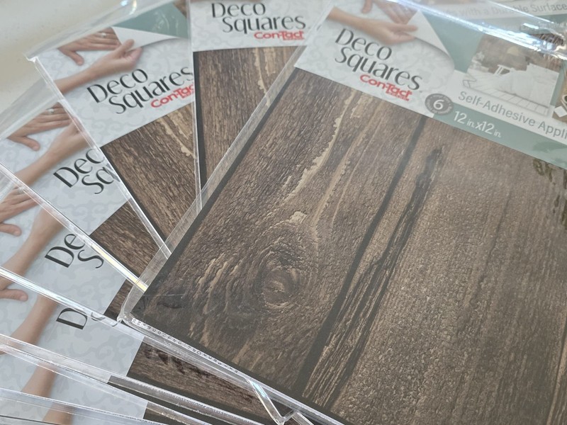 Con-Tact Brand Deco Squares (Rustic Wood Look) Lot of 10