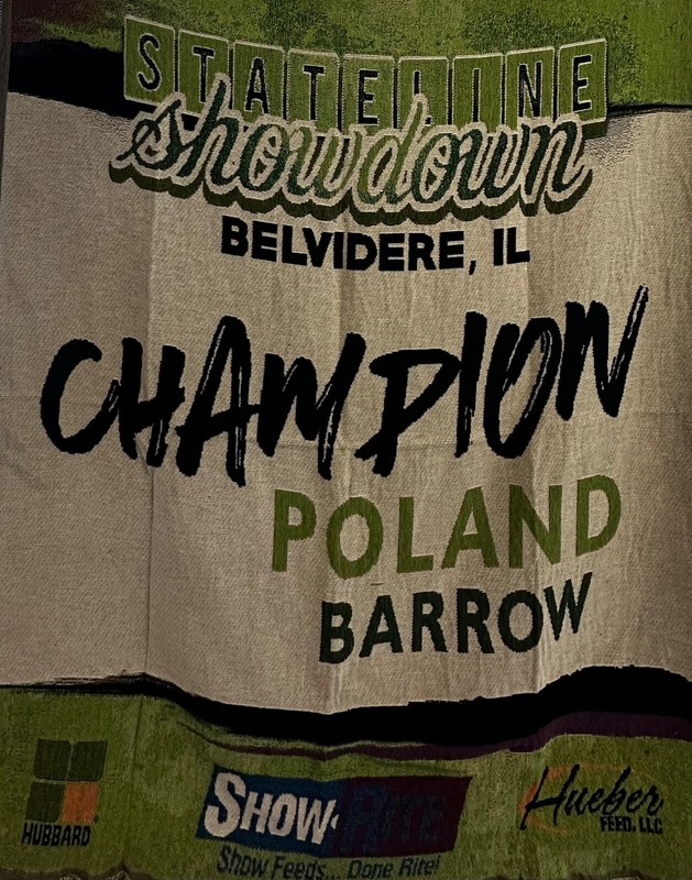 Tapestry throw blanket Champion Poland Barrow 60 x 49 in.
