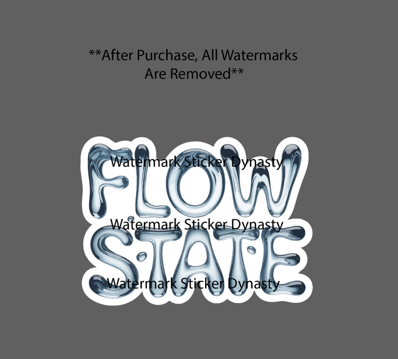 Flow State Sticker Waterproof Decal Water Sports Quote Smooth Gift NEW